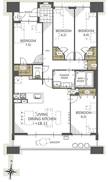 エステ・シティ船橋五番館　505号室